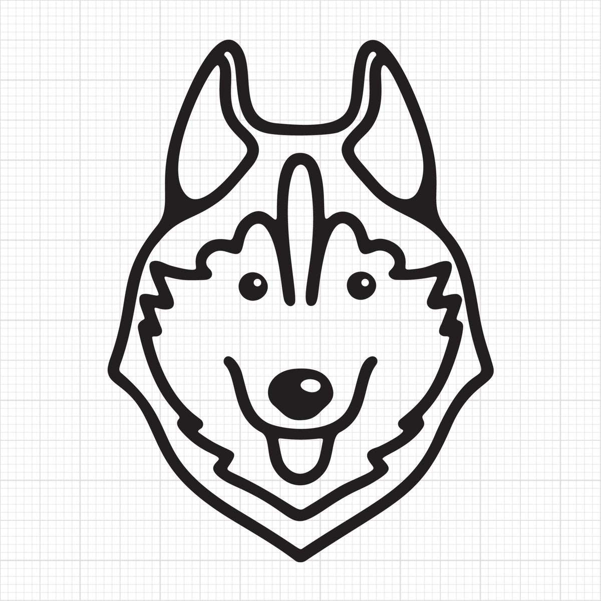 Siberian Husky Outline