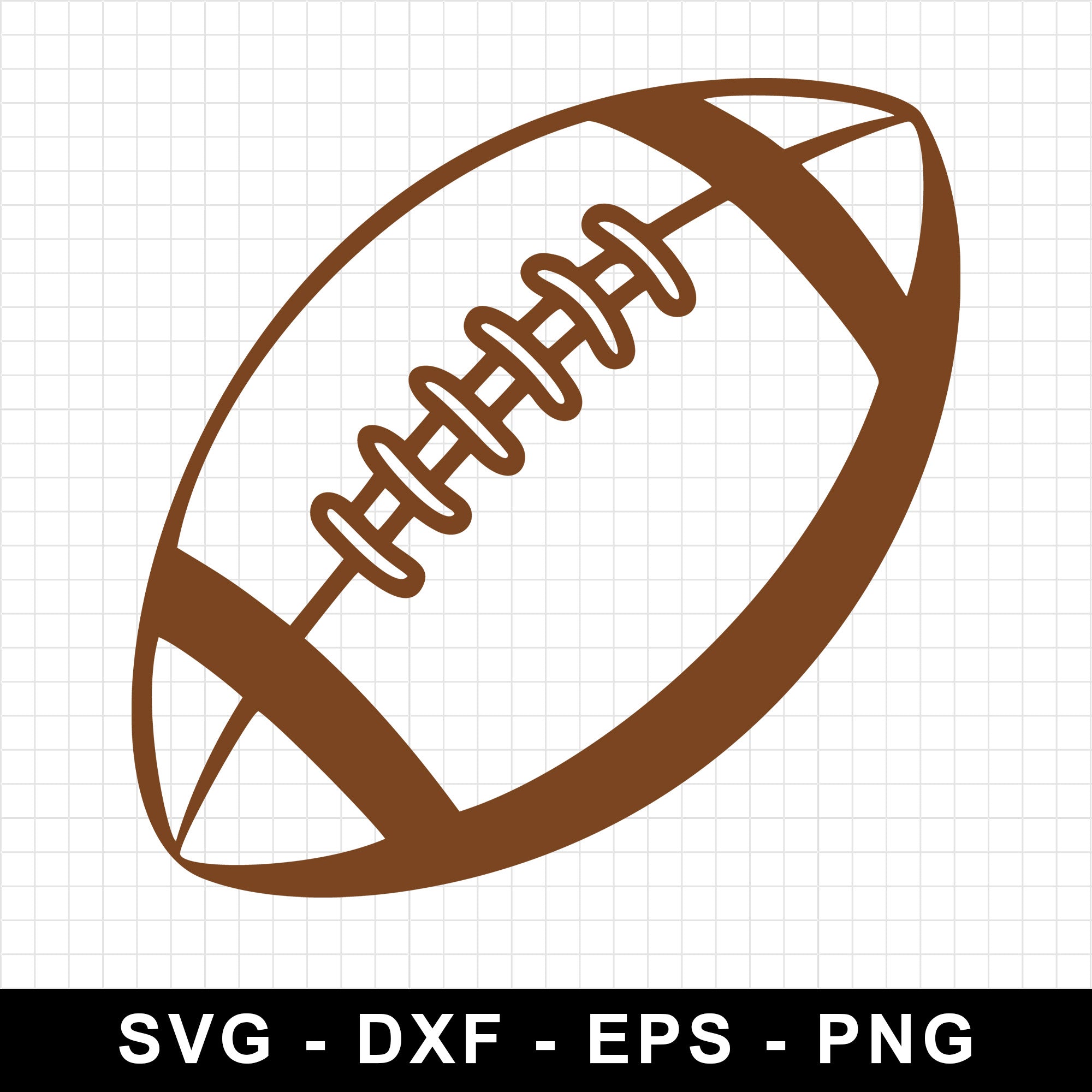 Simple Football Silhouette SVG