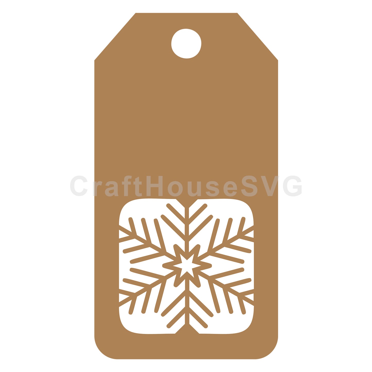 Snowflake Gift Tag SVG
