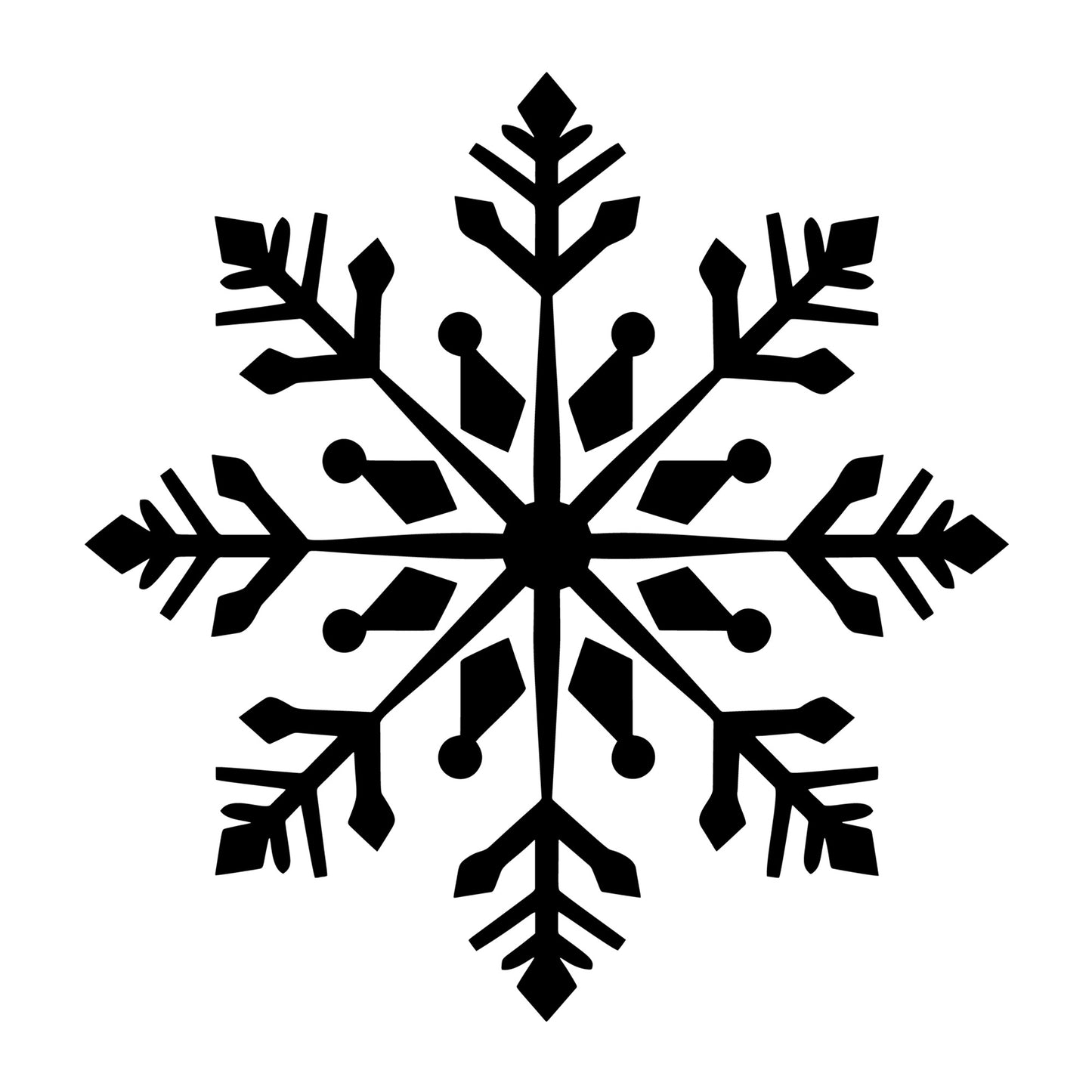 Snowflake SVG design for Cricut, Silhouette, laser cutting, vinyl, sublimation, and winter craft projects.