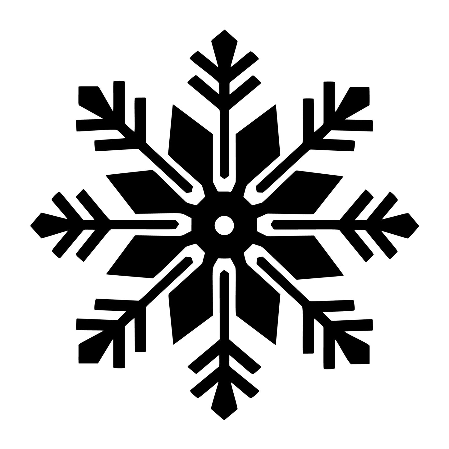 Snowflake SVG design for Cricut, Silhouette, laser cutting, vinyl, sublimation, and winter craft projects.