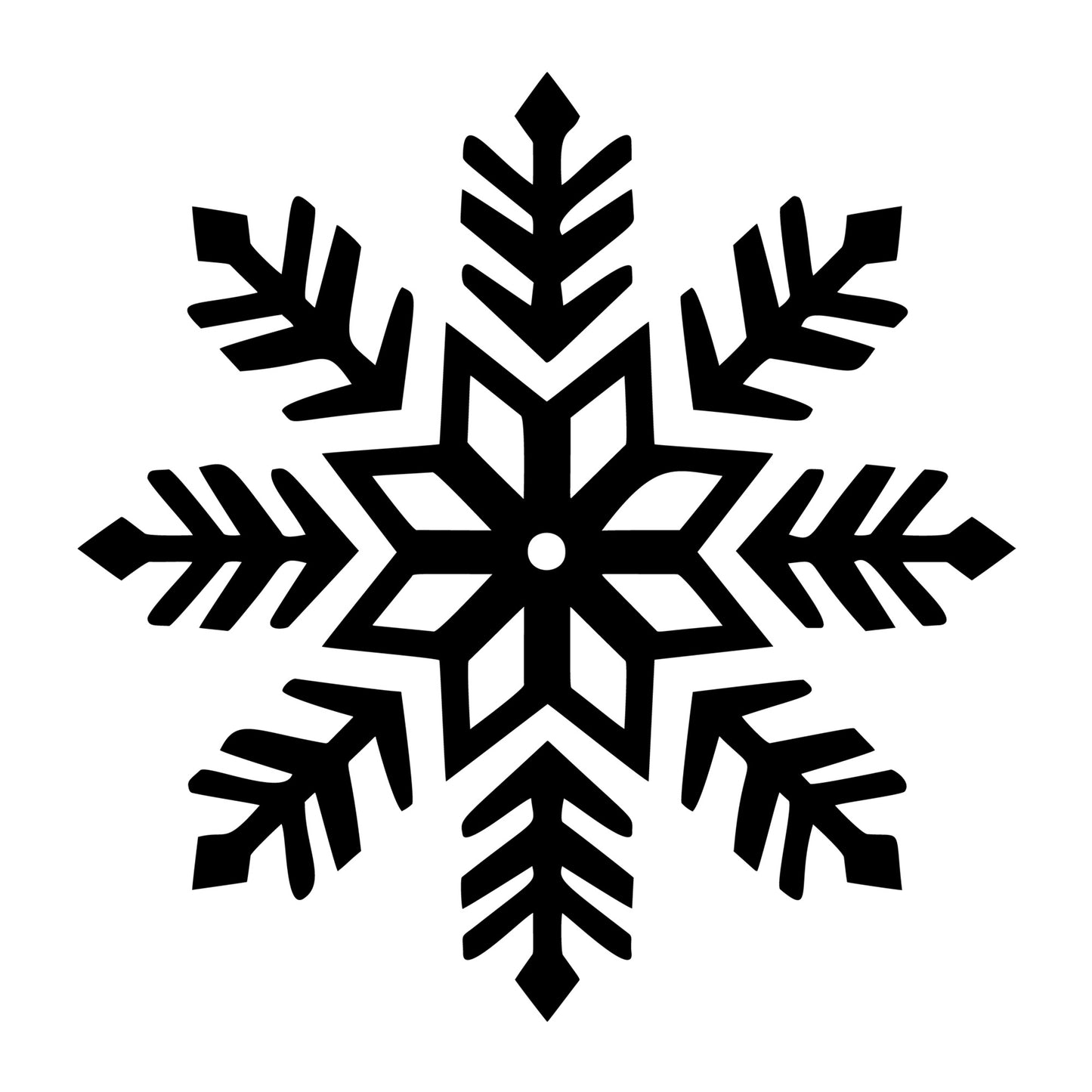 Snowflake SVG design for Cricut, Silhouette, laser cutting, vinyl, sublimation, and winter craft projects.