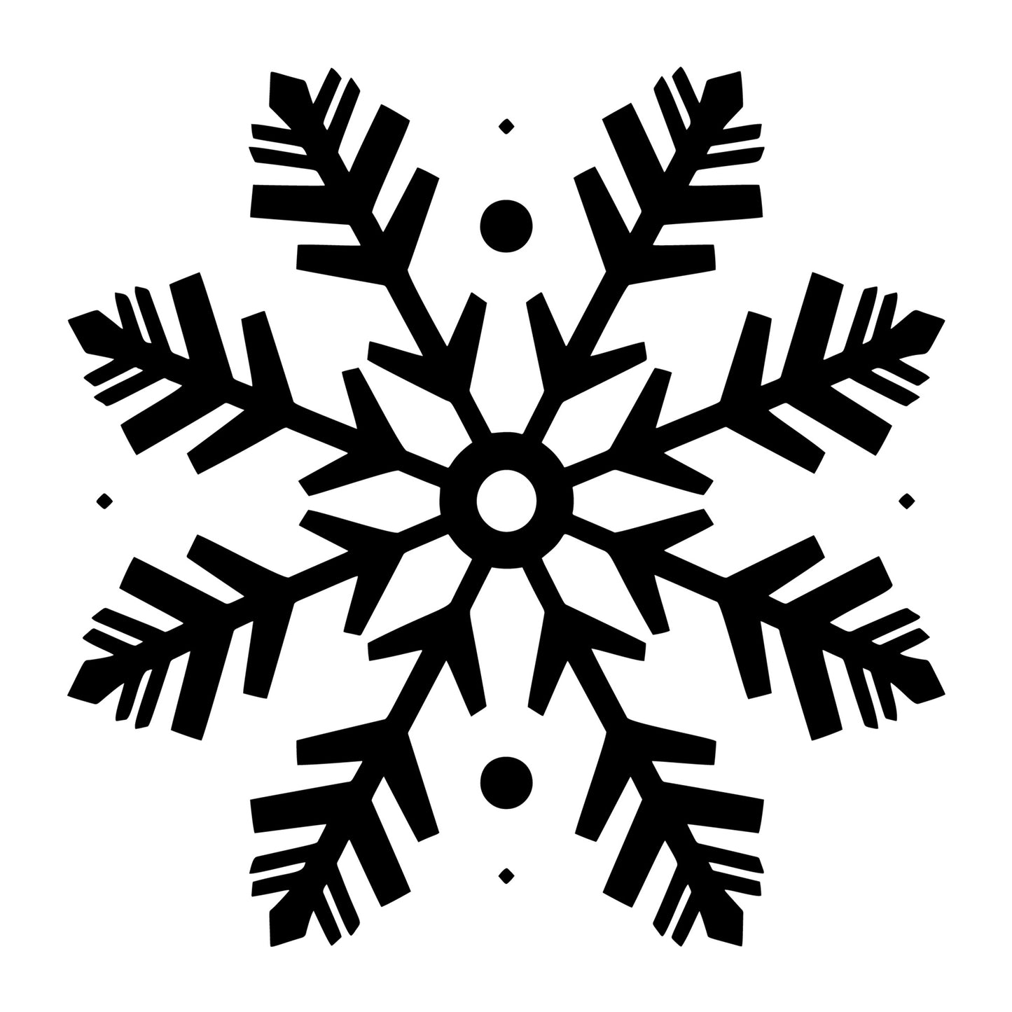 Snowflake SVG design for Cricut, Silhouette, laser cutting, vinyl, sublimation, and winter craft projects.