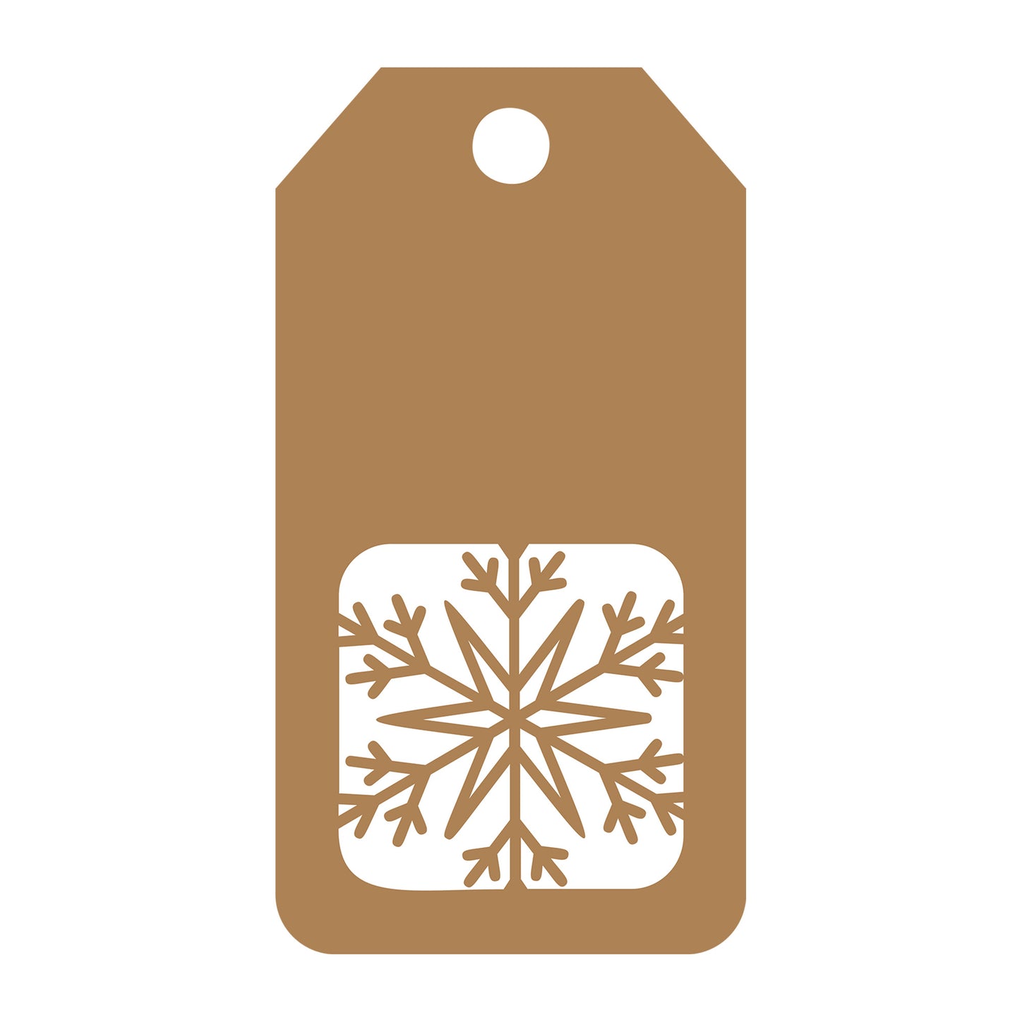 Snowflake Gift Tag SVG design for Cricut, Silhouette, laser cutting, vinyl, sublimation, gift tags, and craft projects.