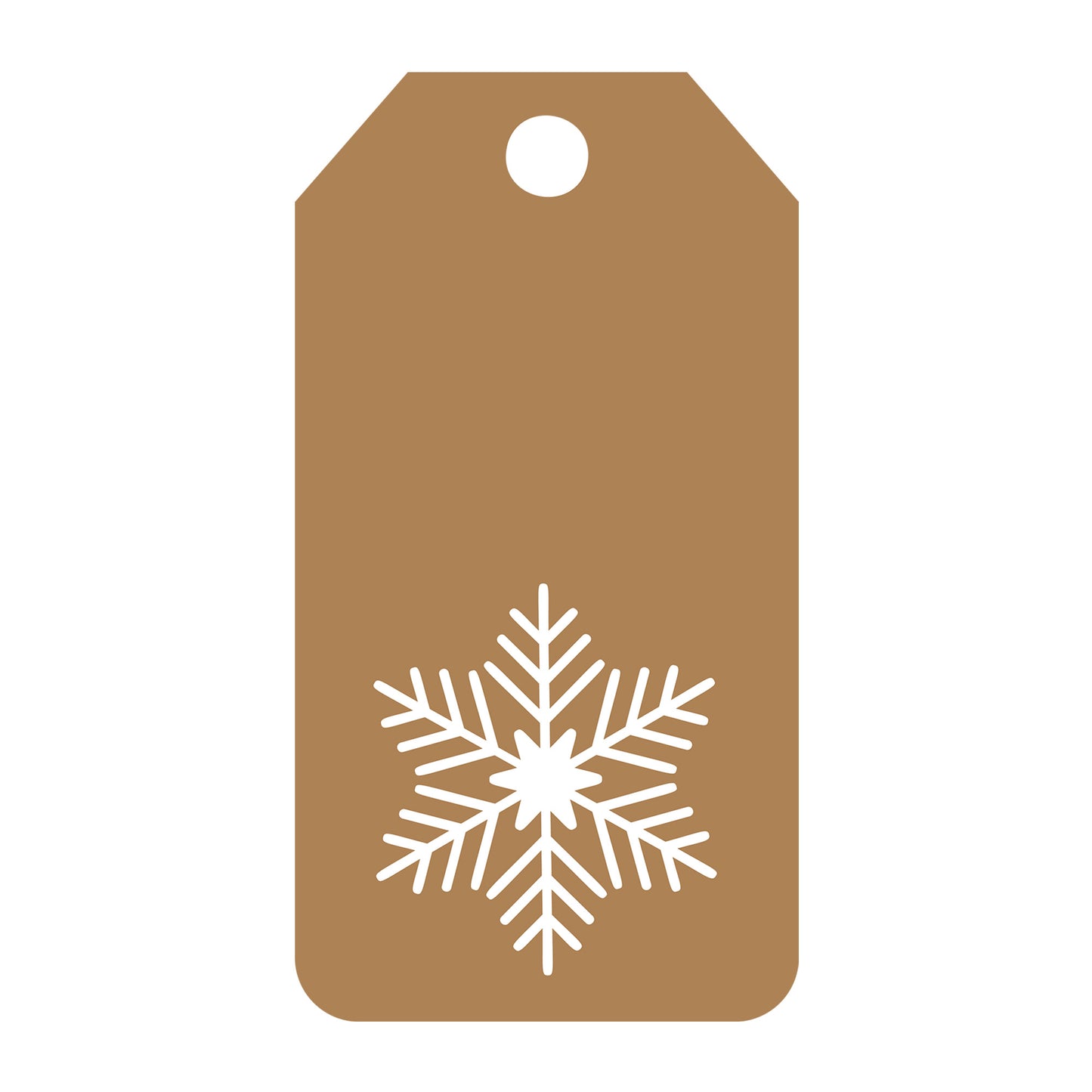 Snowflake Gift Tag SVG design for Cricut, Silhouette, laser cutting, vinyl, sublimation, gift tags, and craft projects.