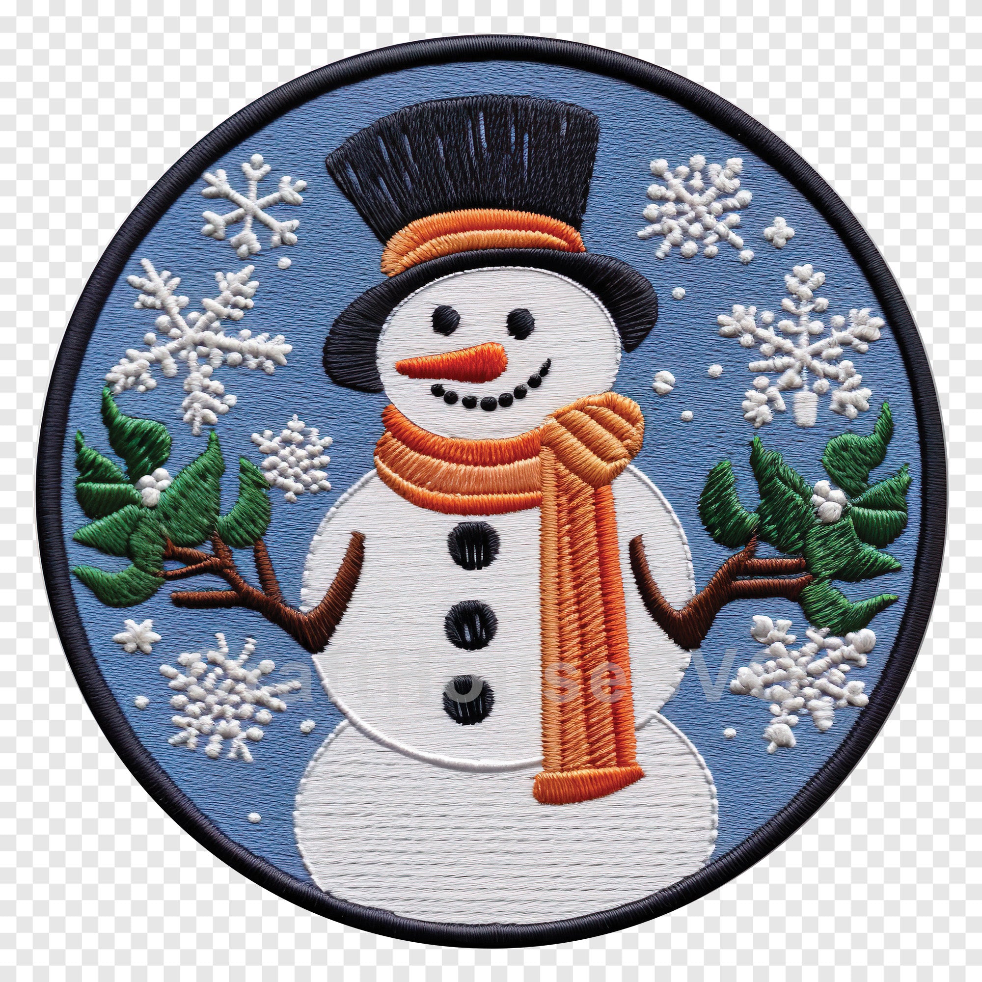 Snowman Christmas 3D Ornament Sublimation Design PNG