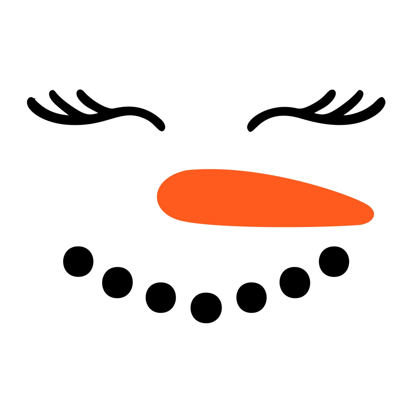 Snowman Face SVG design for Cricut, Silhouette, laser cutting, vinyl, sublimation, and winter craft projects.