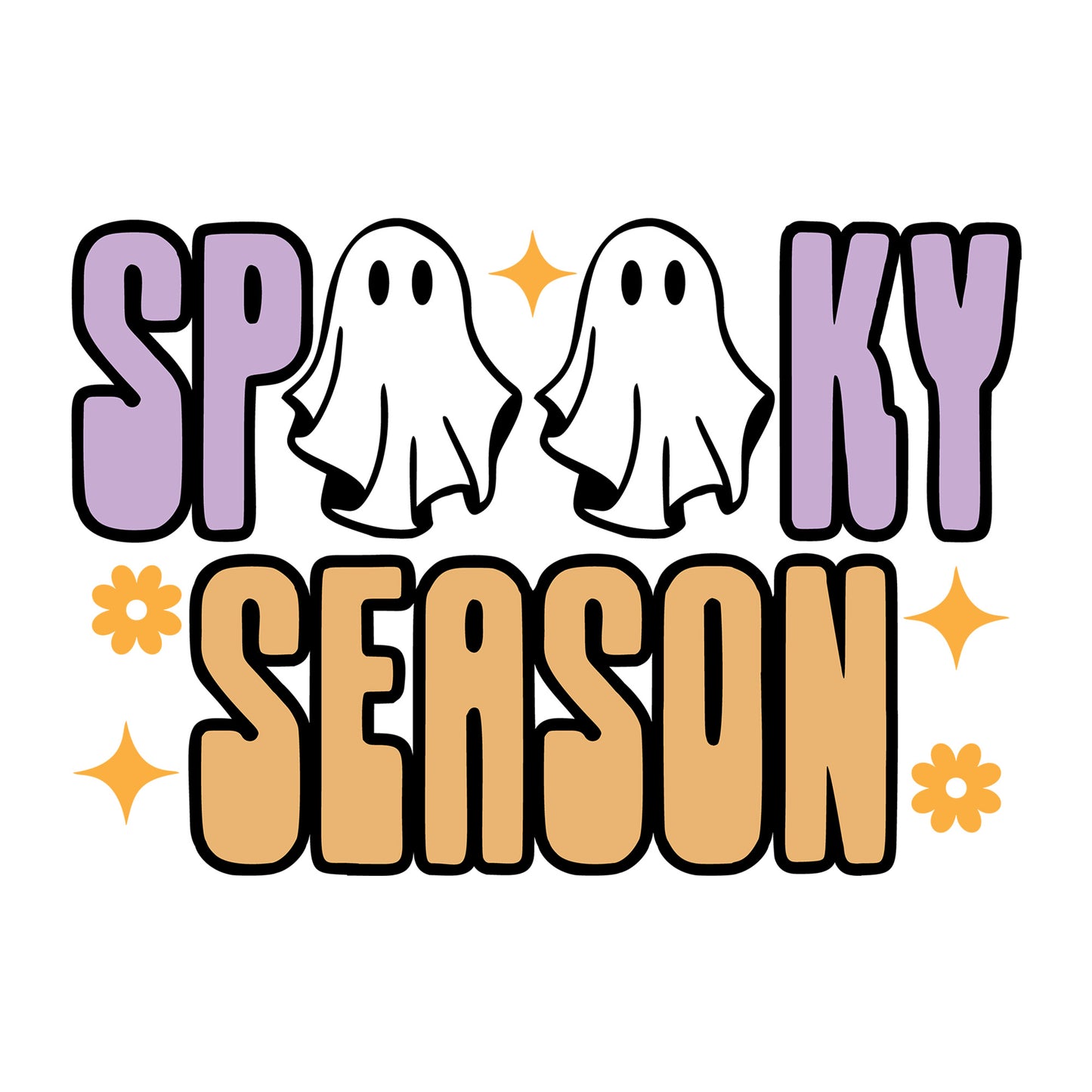 Spooky Season SVG design for Cricut, Silhouette, laser cutting, vinyl, sublimation, and Halloween craft projects.