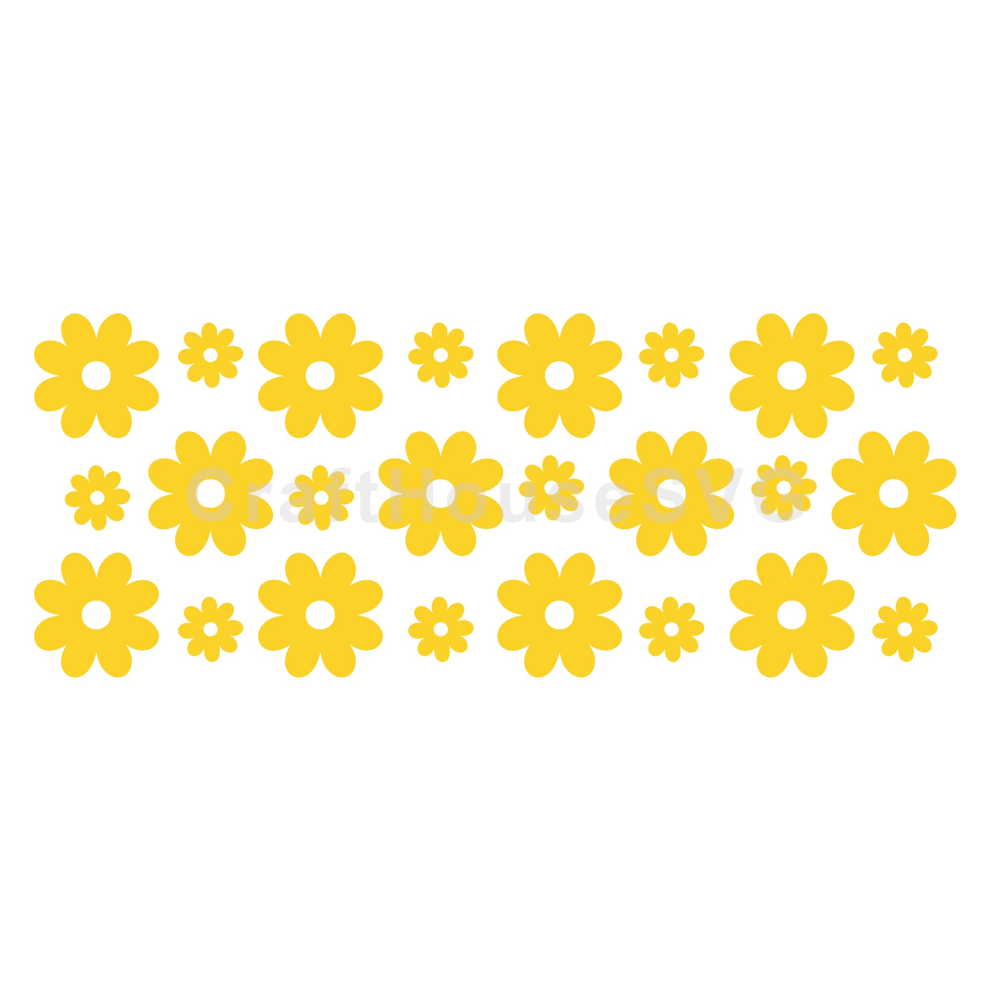 Spring Flowers SVG 16 Oz Glass Can Wrap Cut File