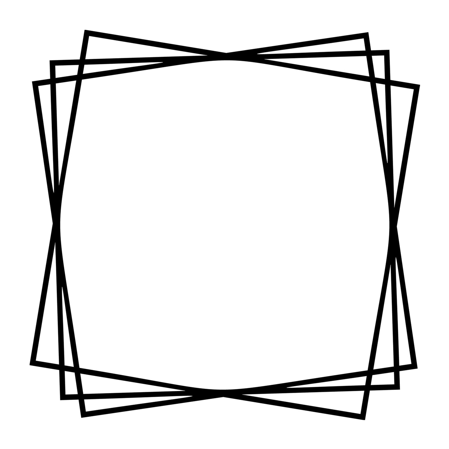 Square Frame SVG design for Cricut, Silhouette, laser cutting, vinyl, sublimation, monograms, and craft projects.