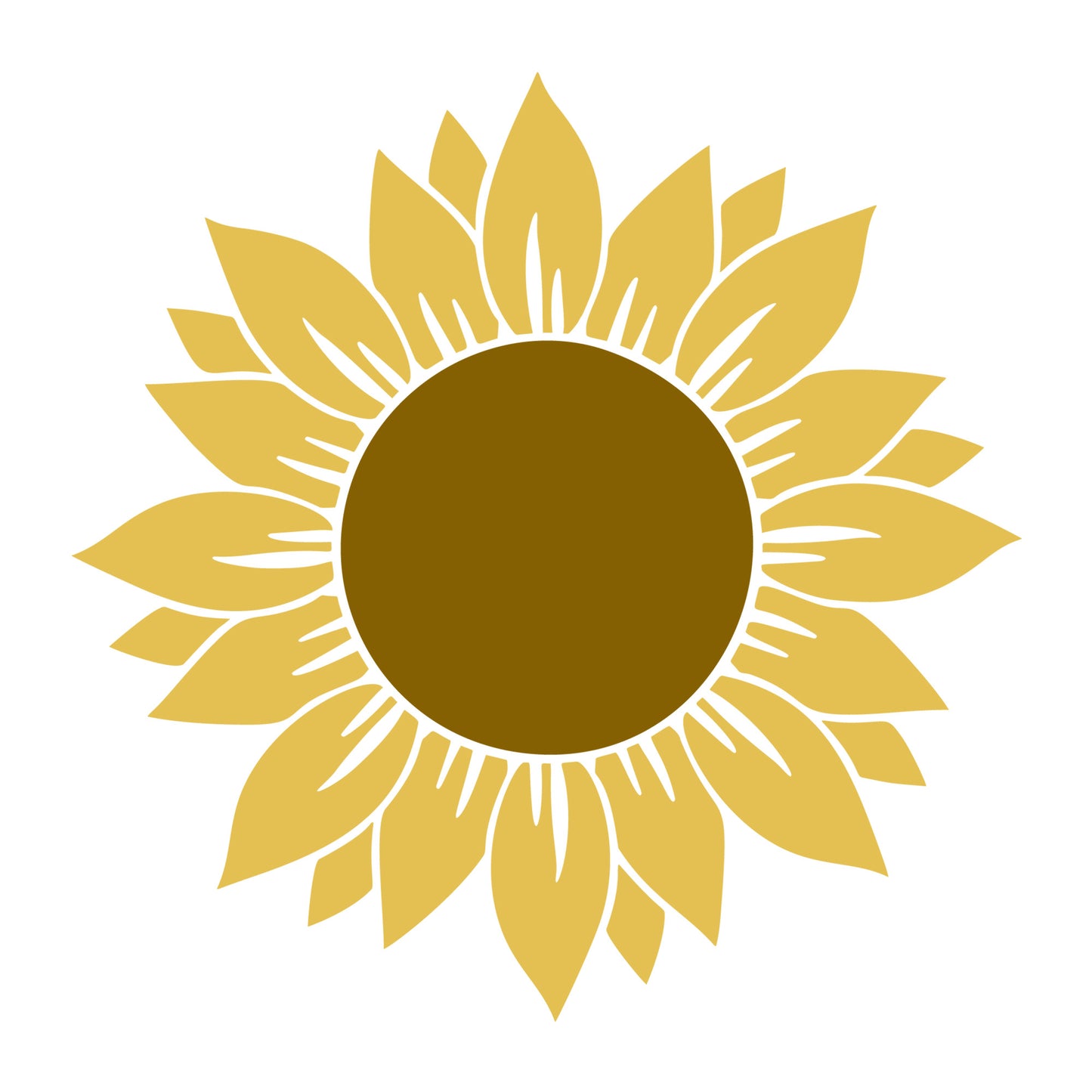 Sunflower SVG design for Cricut, Silhouette, laser cutting, vinyl, sublimation, floral crafts, and DIY projects.