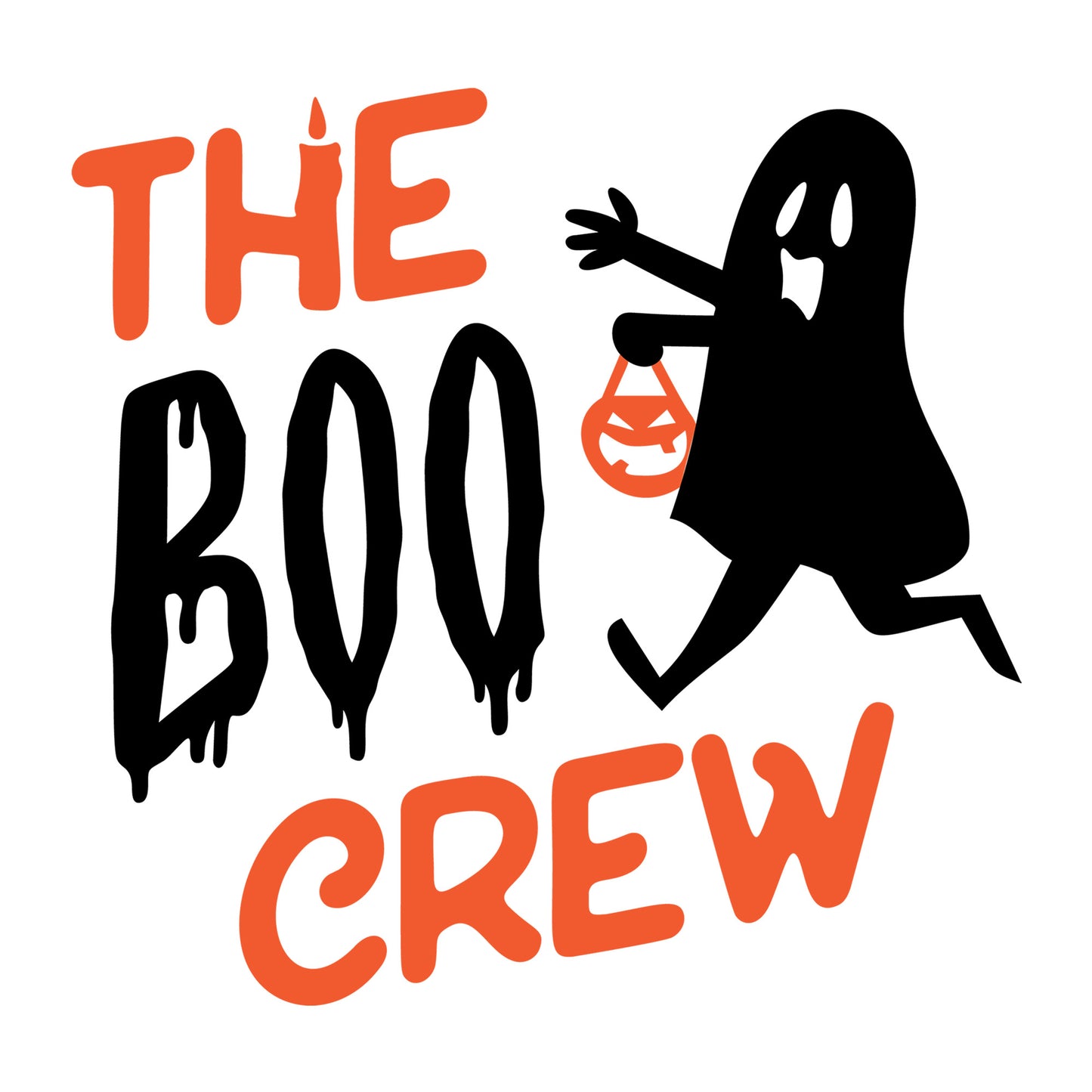 The Boo Crew SVG design for Cricut, Silhouette, laser cutting, vinyl, sublimation, and Halloween craft projects.