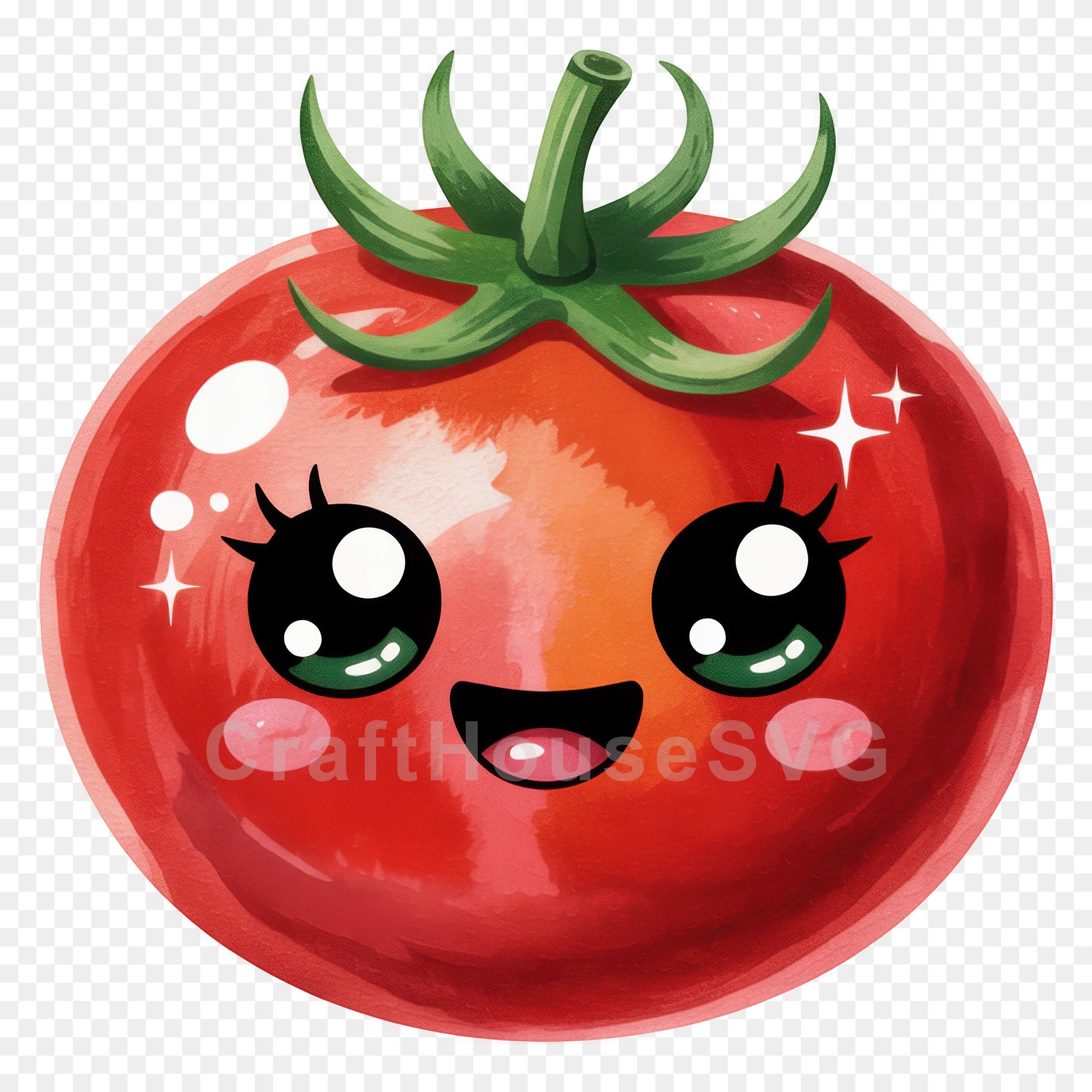 Kawaii Vegetables Clipart Sublimation Bundle PNG