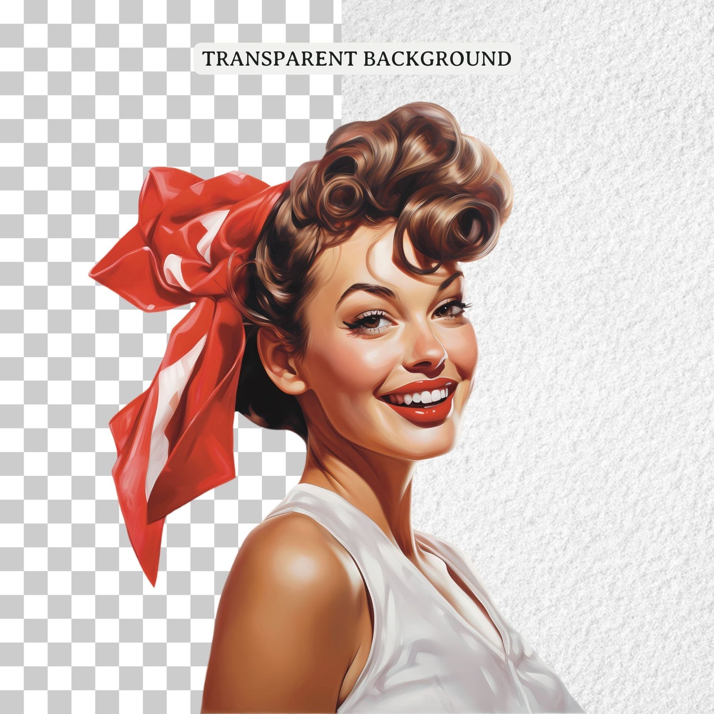 Vintage Pin Up Girl Sublimation Bundle Illustration Clipart Designs PNG