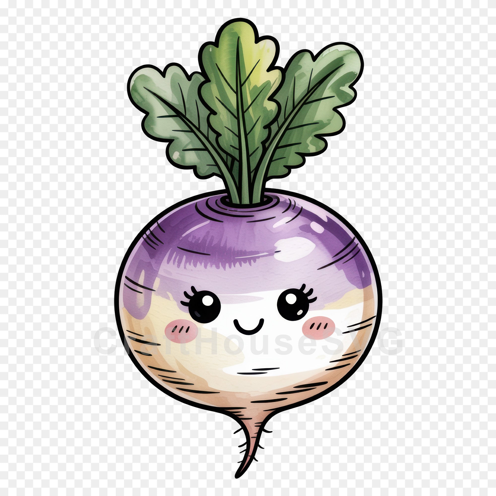 Kawaii Vegetables Clipart Sublimation Bundle PNG