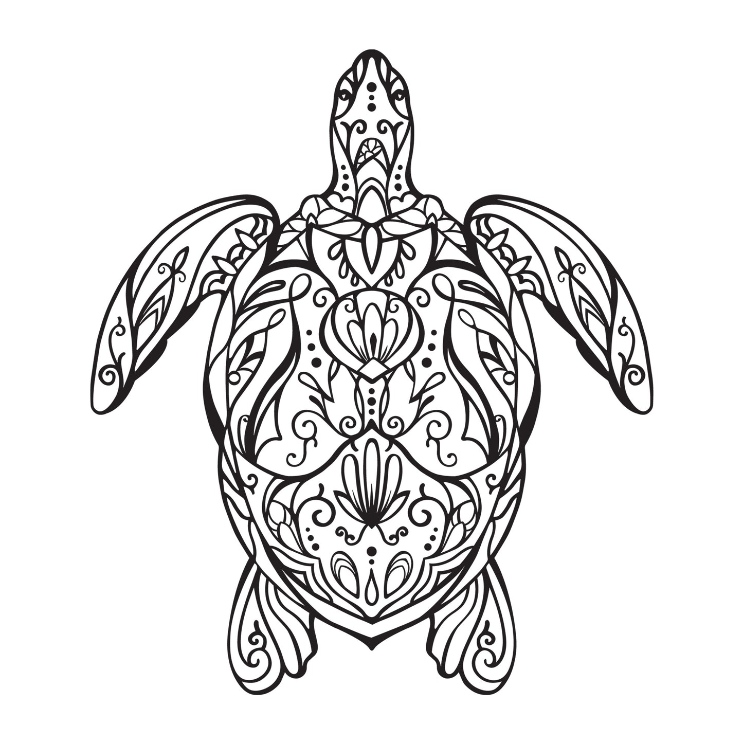 Turtle Mandala SVG mandala SVG design for Cricut, Silhouette, laser cutting, vinyl, sublimation, decals, shirts, and DIY craft projects.