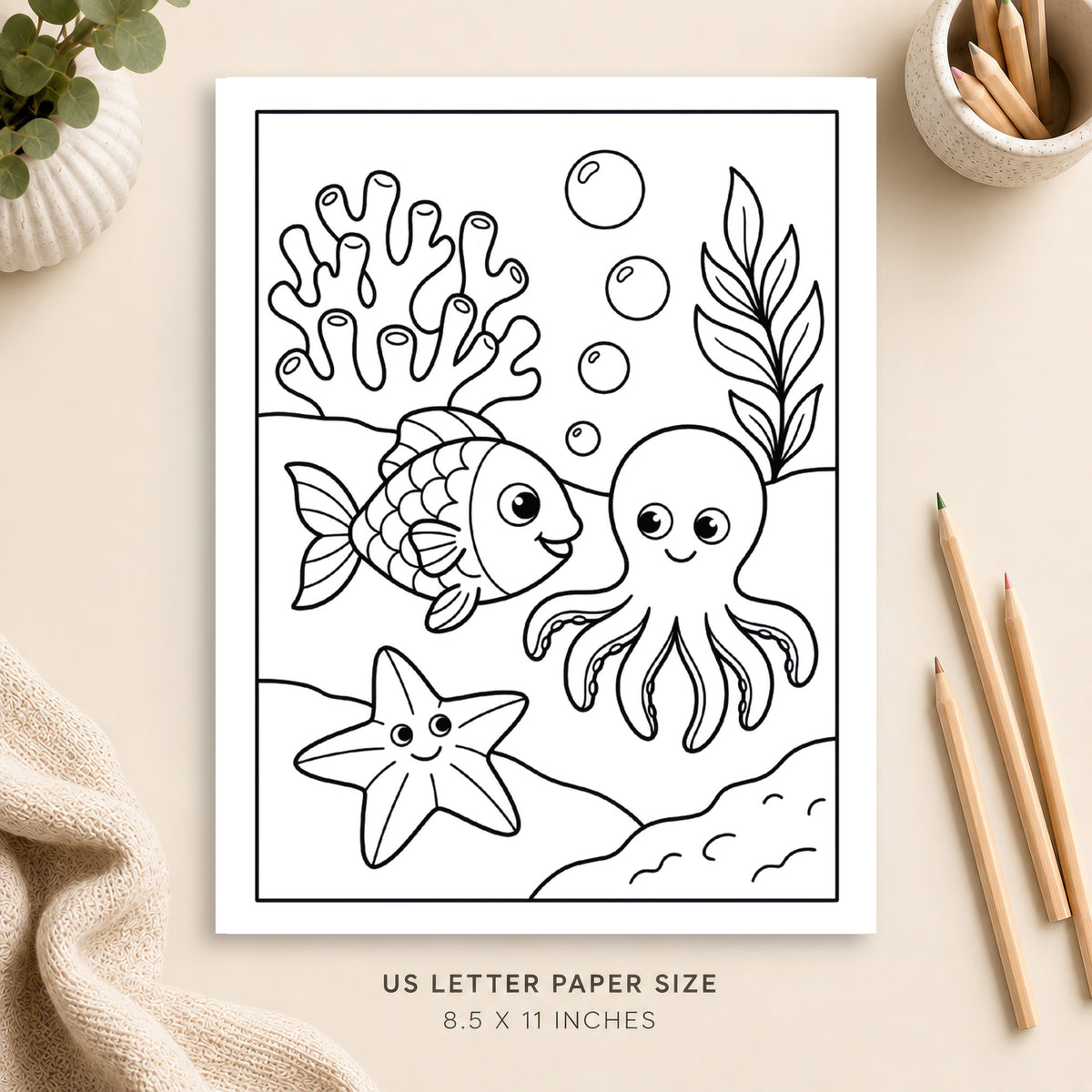 Under the Sea Coloring Page 3