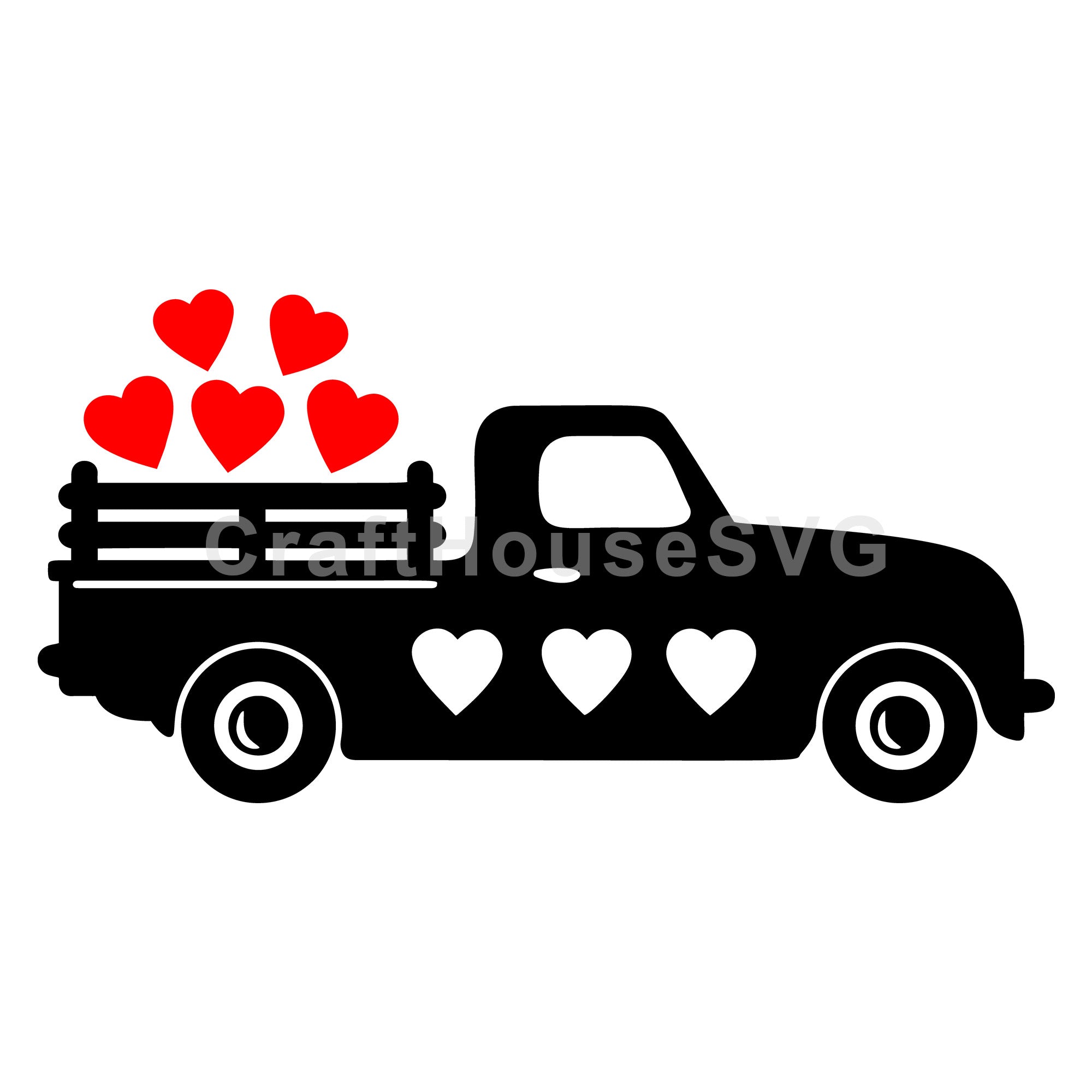Valentine SVG file | Valentines Day Truck SVG MF91