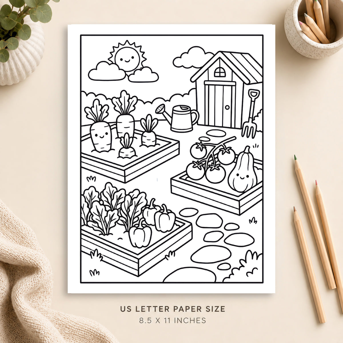 Vegetable Garden Coloring Page 4