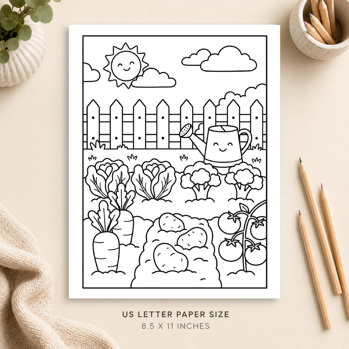 Vegetable Garden Coloring Page 6