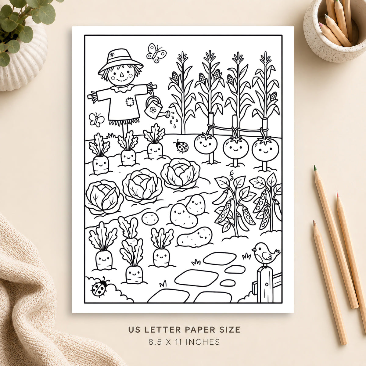 Vegetable Garden Coloring Page 8