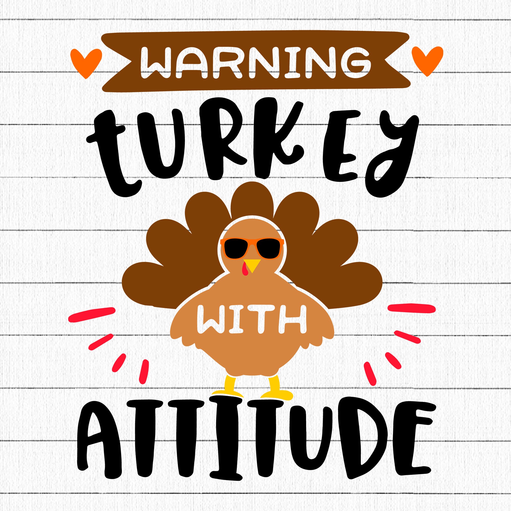 Warning turkey with attitude SVG | M38F15