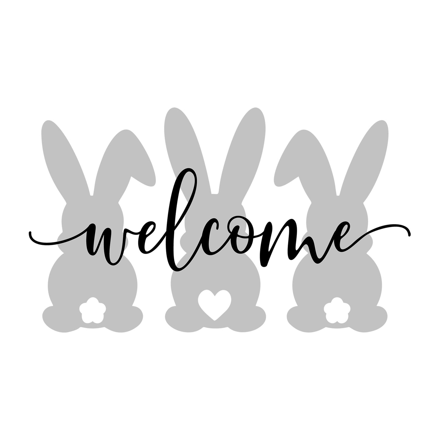 Welcome SVG design for Cricut, Silhouette, laser cutting, vinyl, sublimation, and Easter craft projects.