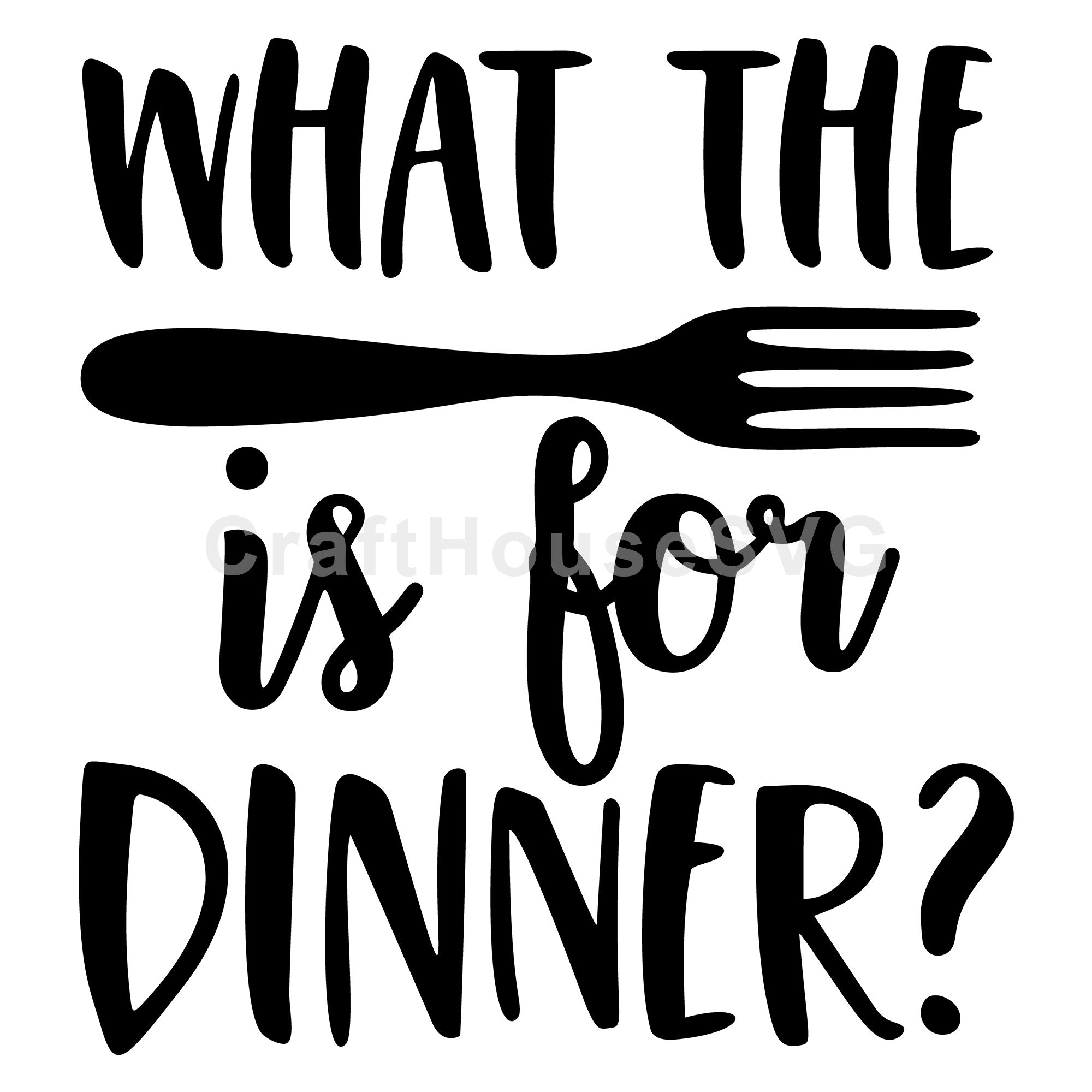 What the fork is for dinner Kitchen SVG
