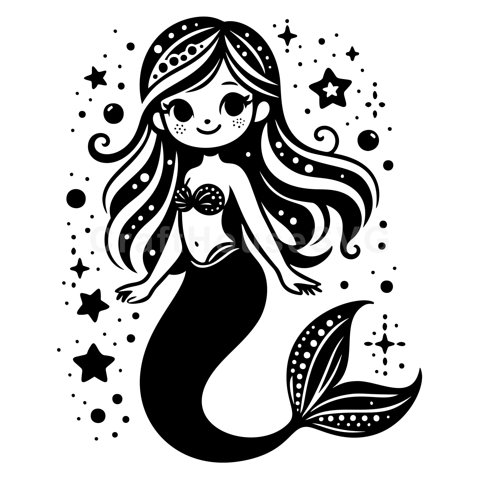 Cute Mermaid SVG