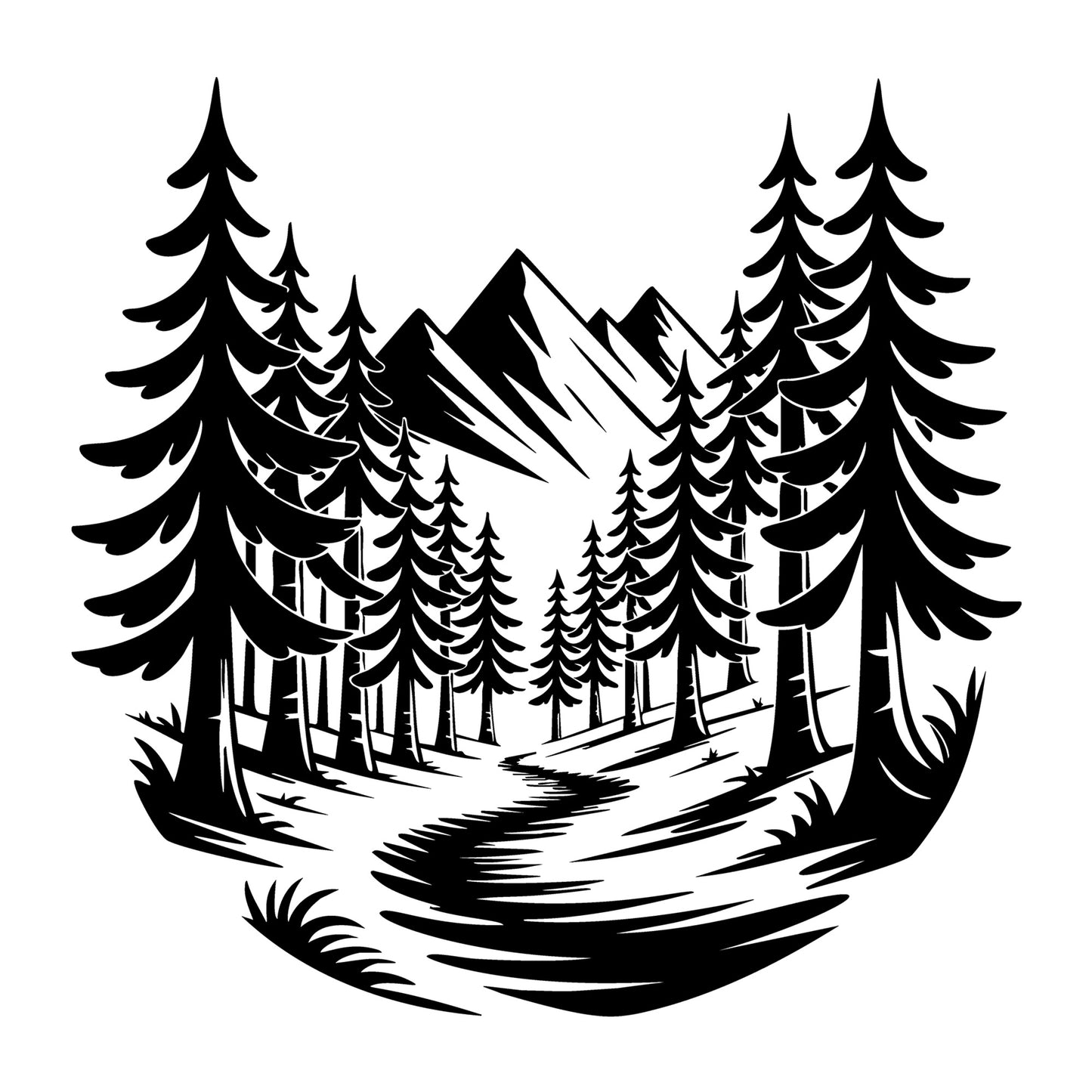Wilderness SVG for Cricut, Silhouette, laser cutting, vinyl, sublimation, outdoor shirts, decals, signs, and DIY craft projects.