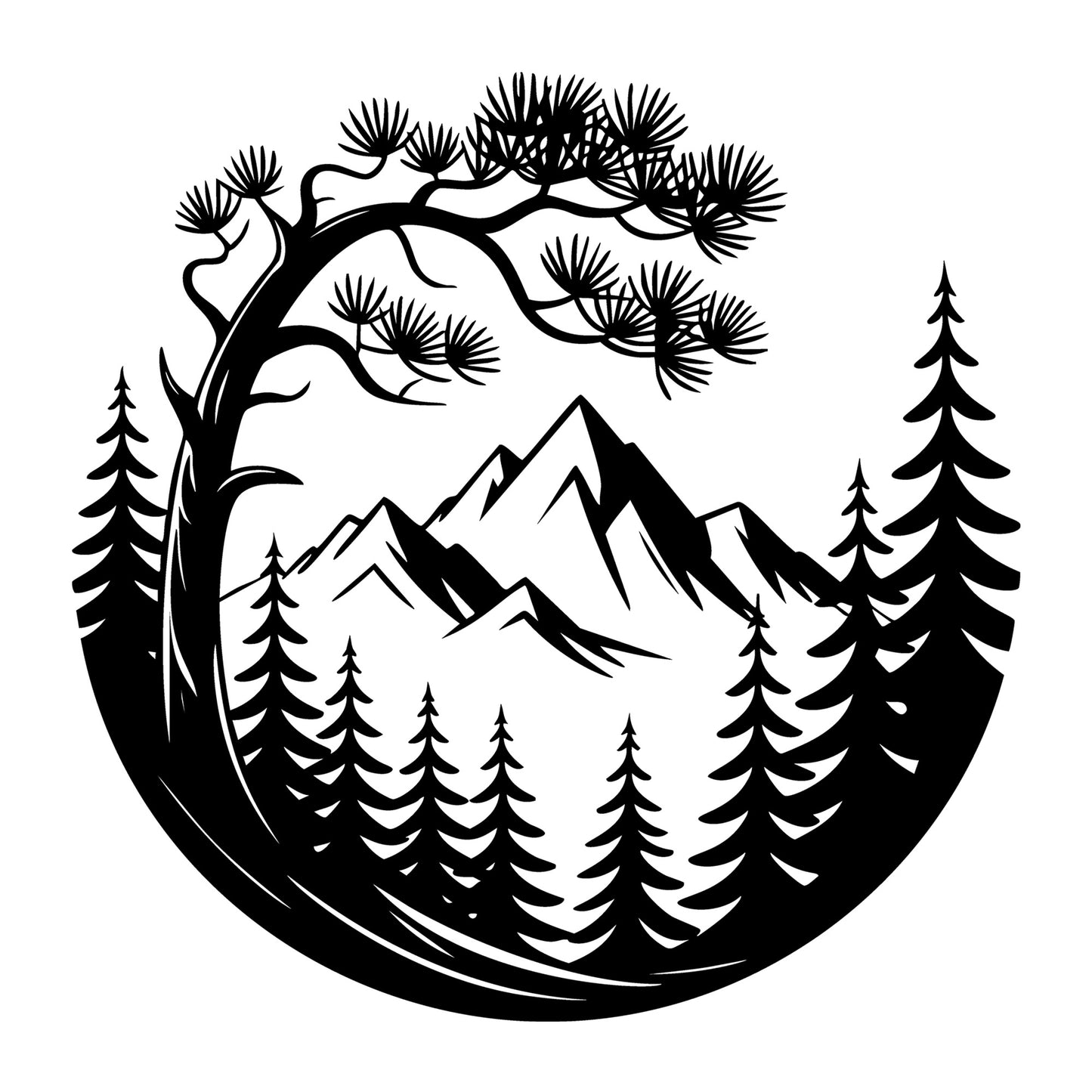 Wilderness SVG for Cricut, Silhouette, laser cutting, vinyl, sublimation, outdoor shirts, decals, signs, and DIY craft projects.
