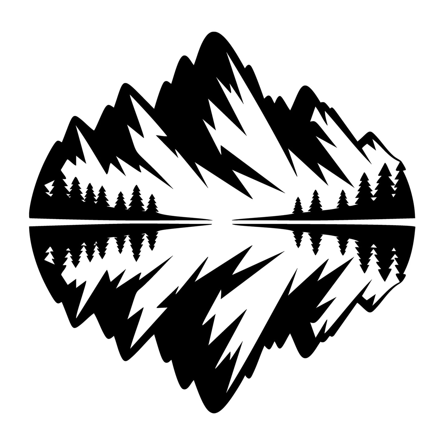 Wilderness SVG for Cricut, Silhouette, laser cutting, vinyl, sublimation, outdoor shirts, decals, signs, and DIY craft projects.