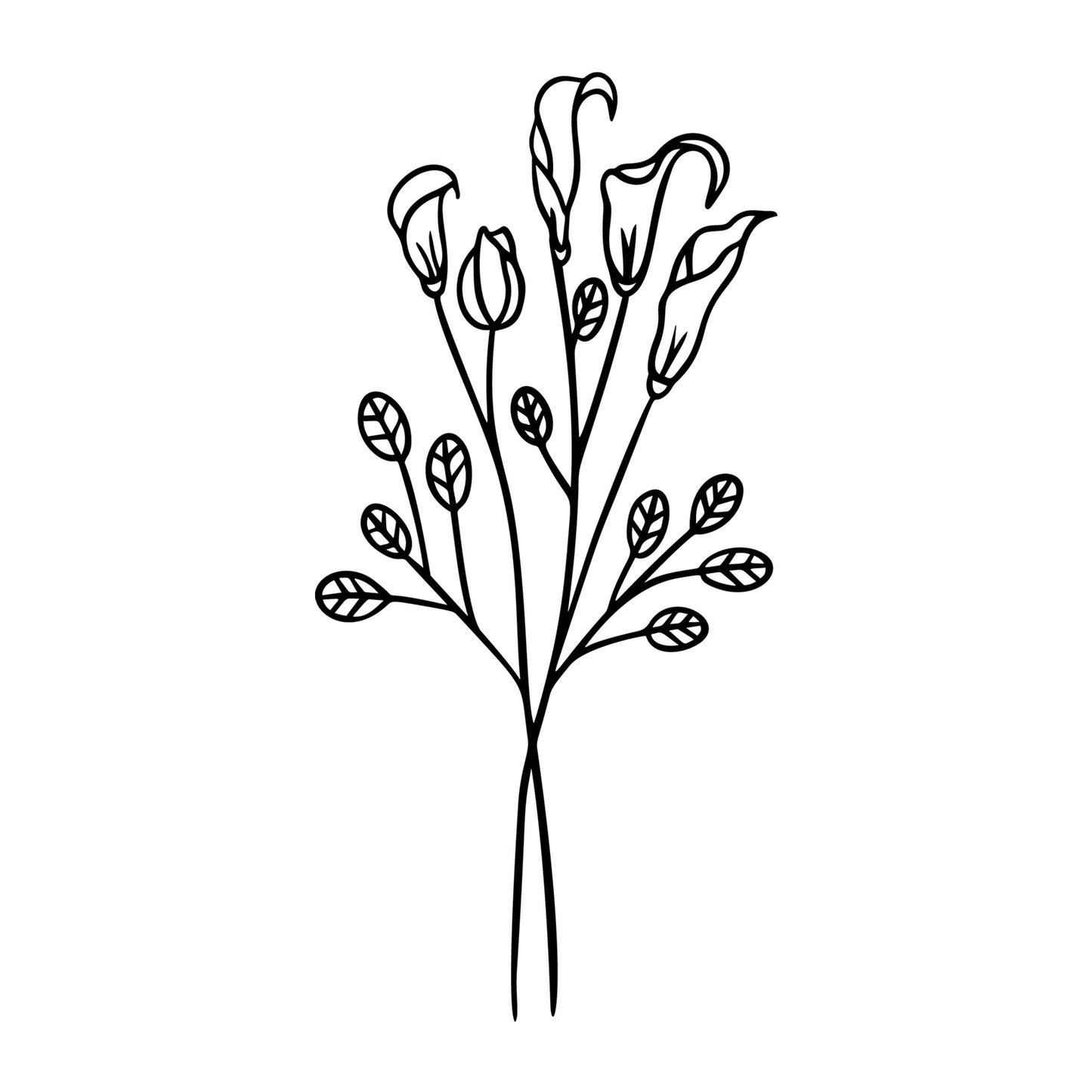 Wildflowers SVG design for Cricut, Silhouette, laser cutting, vinyl, sublimation, floral crafts, and DIY projects.