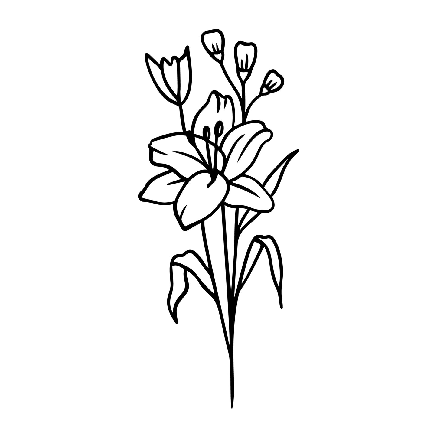 Wildflowers SVG design for Cricut, Silhouette, laser cutting, vinyl, sublimation, floral crafts, and DIY projects.