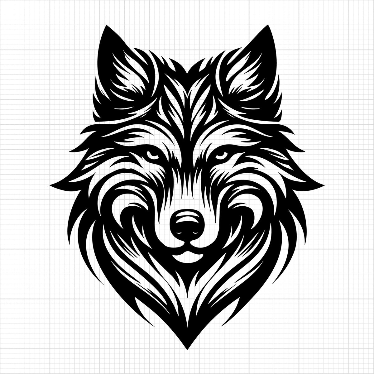 Wolf Head Illustration