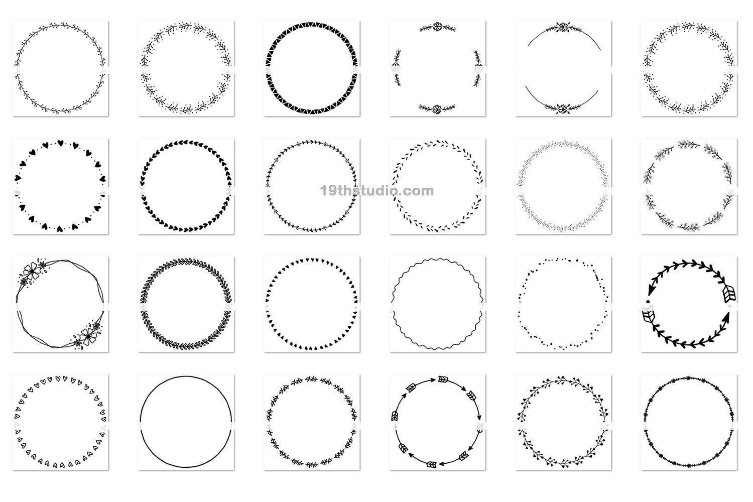 100 Wreaths and Circles SVG | VB21 Craft House SVG - SVG files for Cricut and Silhouette