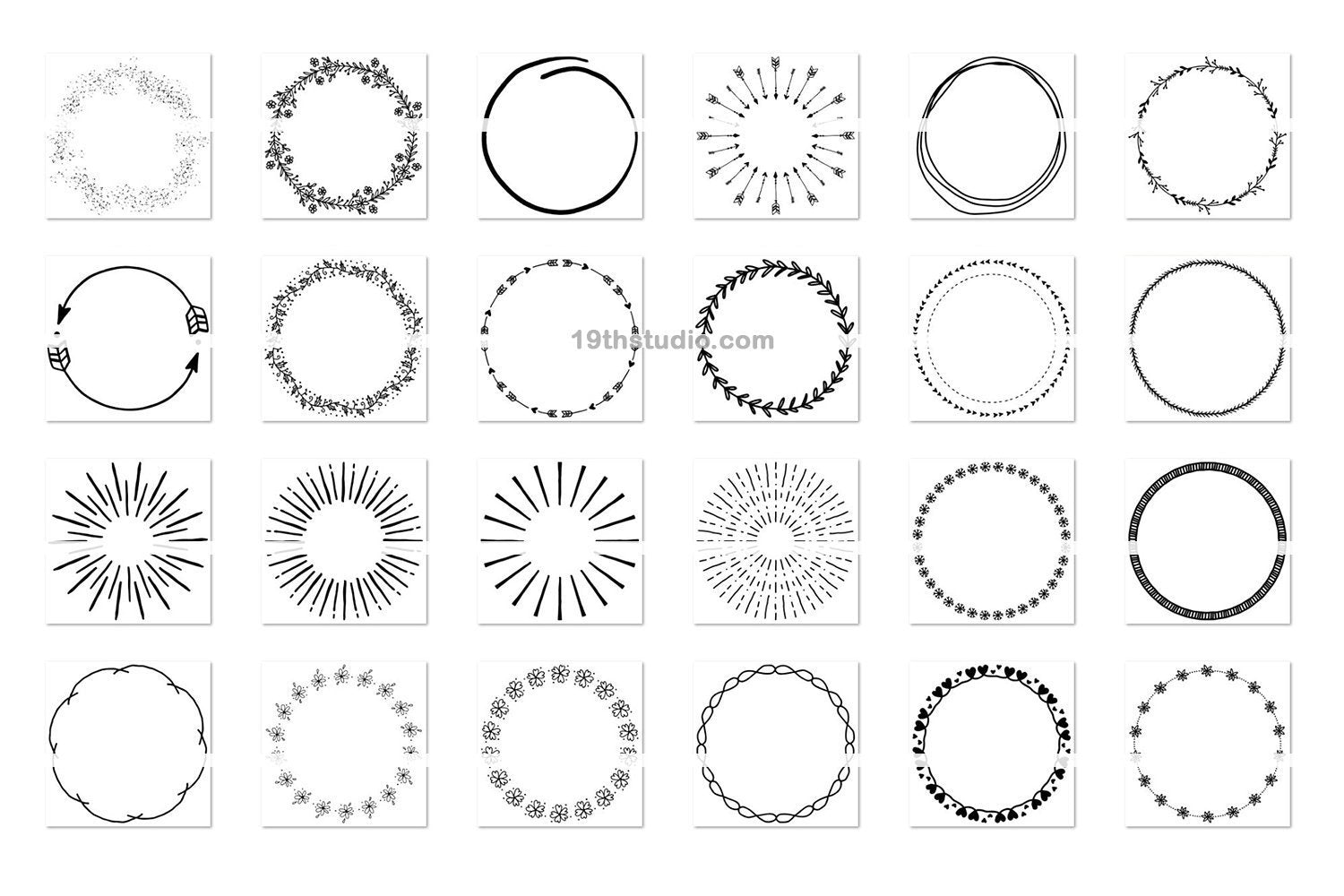 100 Wreaths and Circles SVG | VB21 Craft House SVG - SVG files for Cricut and Silhouette