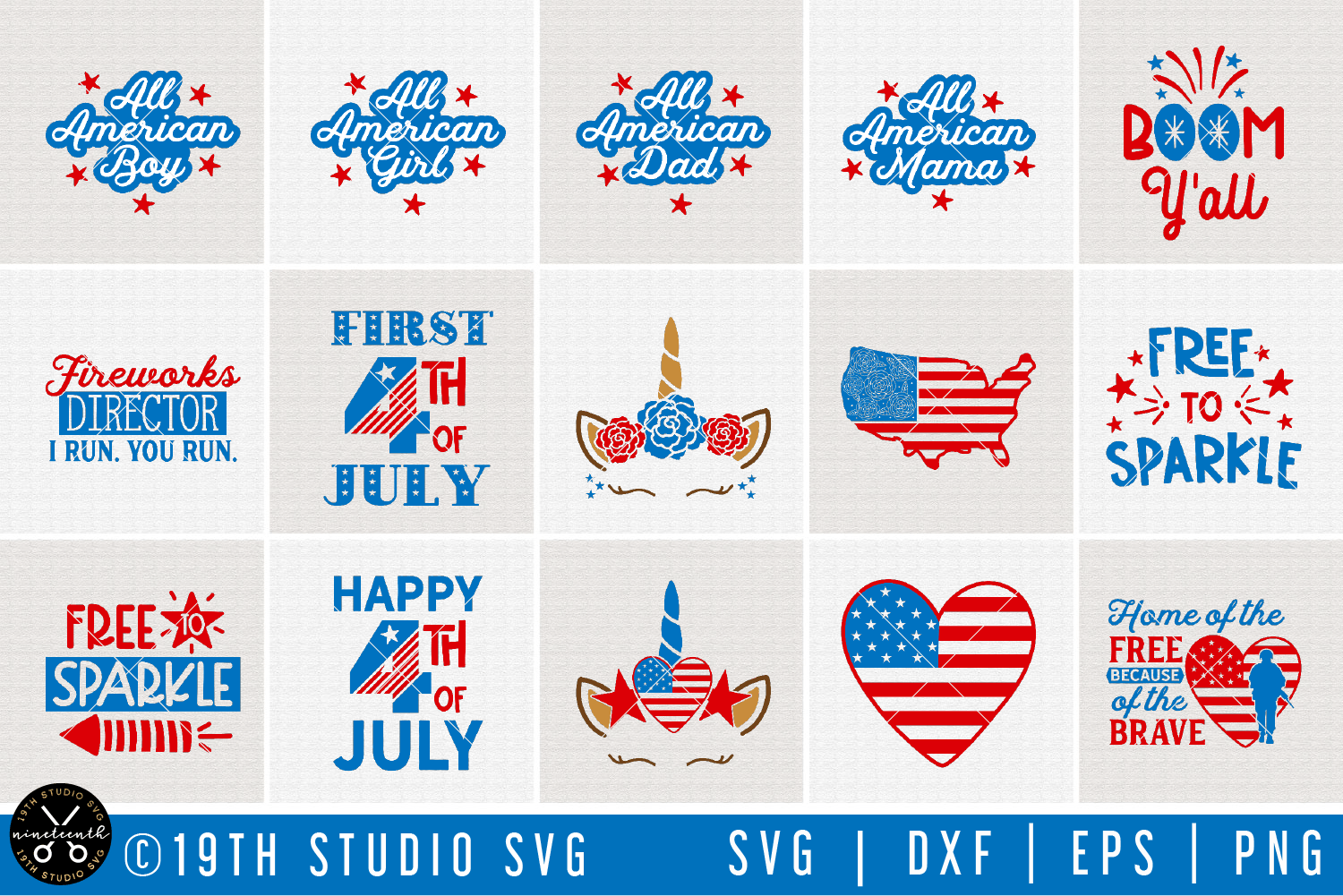 4th of July SVG Bundle | MB55 Craft House SVG - SVG files for Cricut and Silhouette
