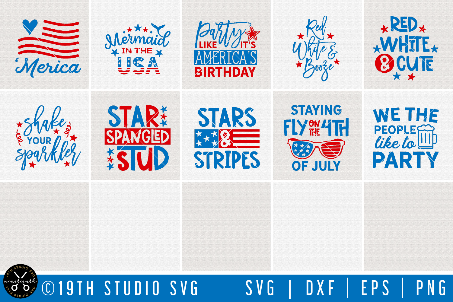 4th of July SVG Bundle | MB55 Craft House SVG - SVG files for Cricut and Silhouette