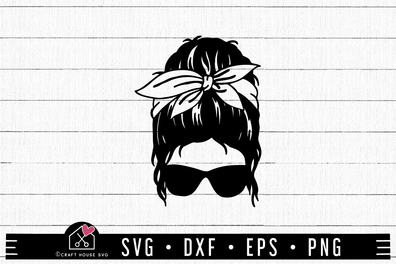 FREE Mom Messy Bun Glasses SVG cut file | FB215