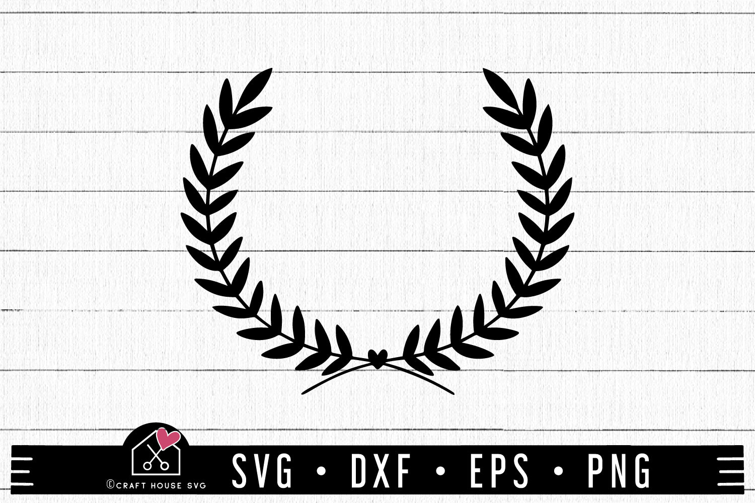 FREE Laurel Wreath Heart SVG | FB238