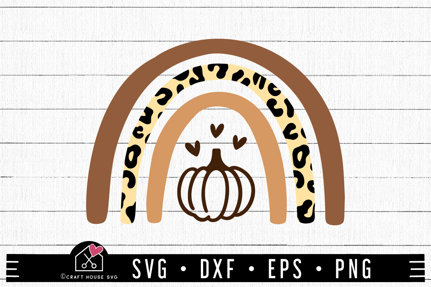 FREE Fall pumpkin leopard rainbow SVG | FB249