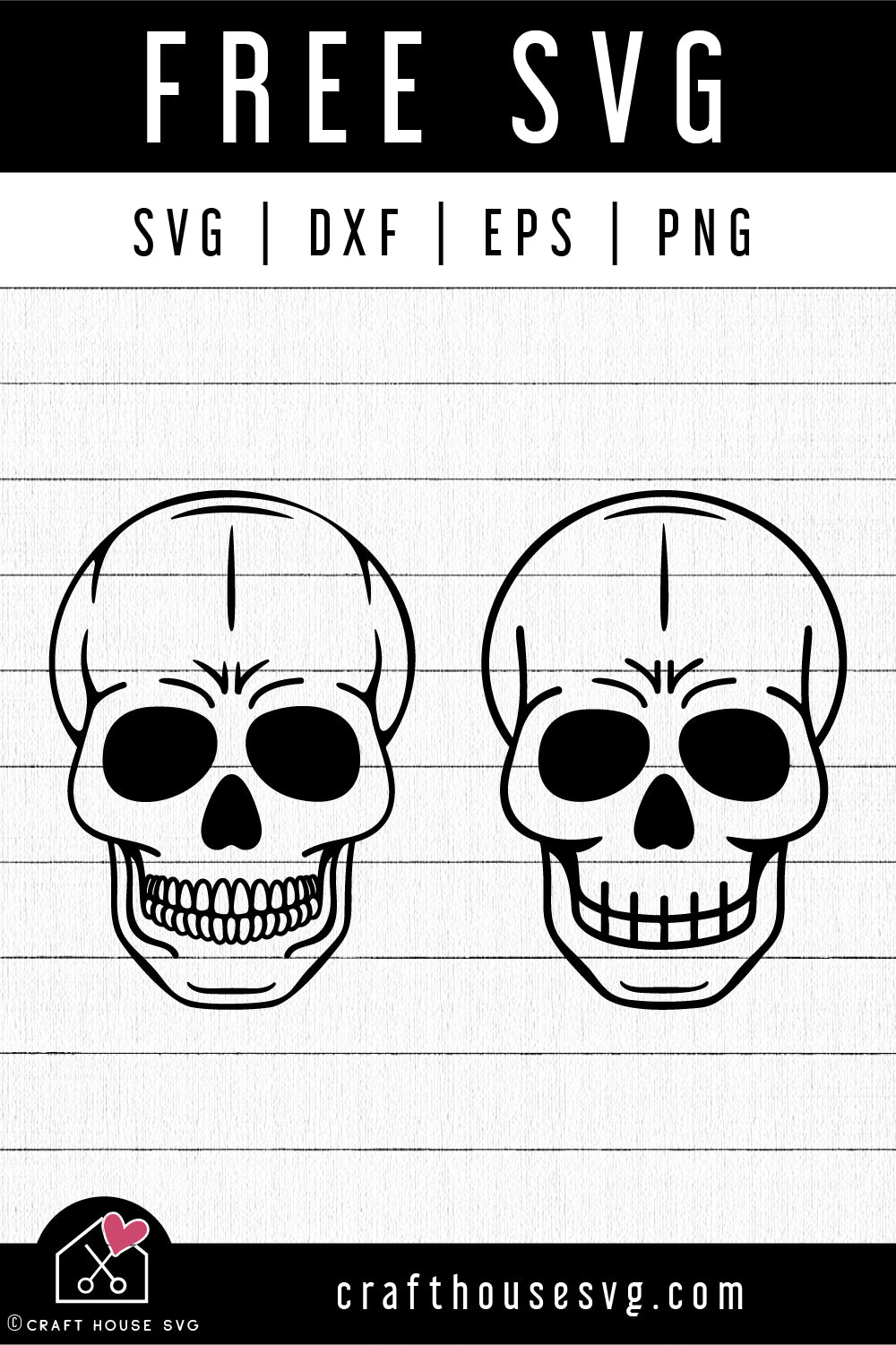 FREE Skull SVG | FB264 - Craft House SVG