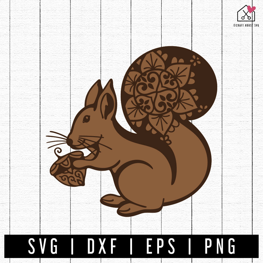 FREE Fall Squirrel Mandala SVG | FB267
