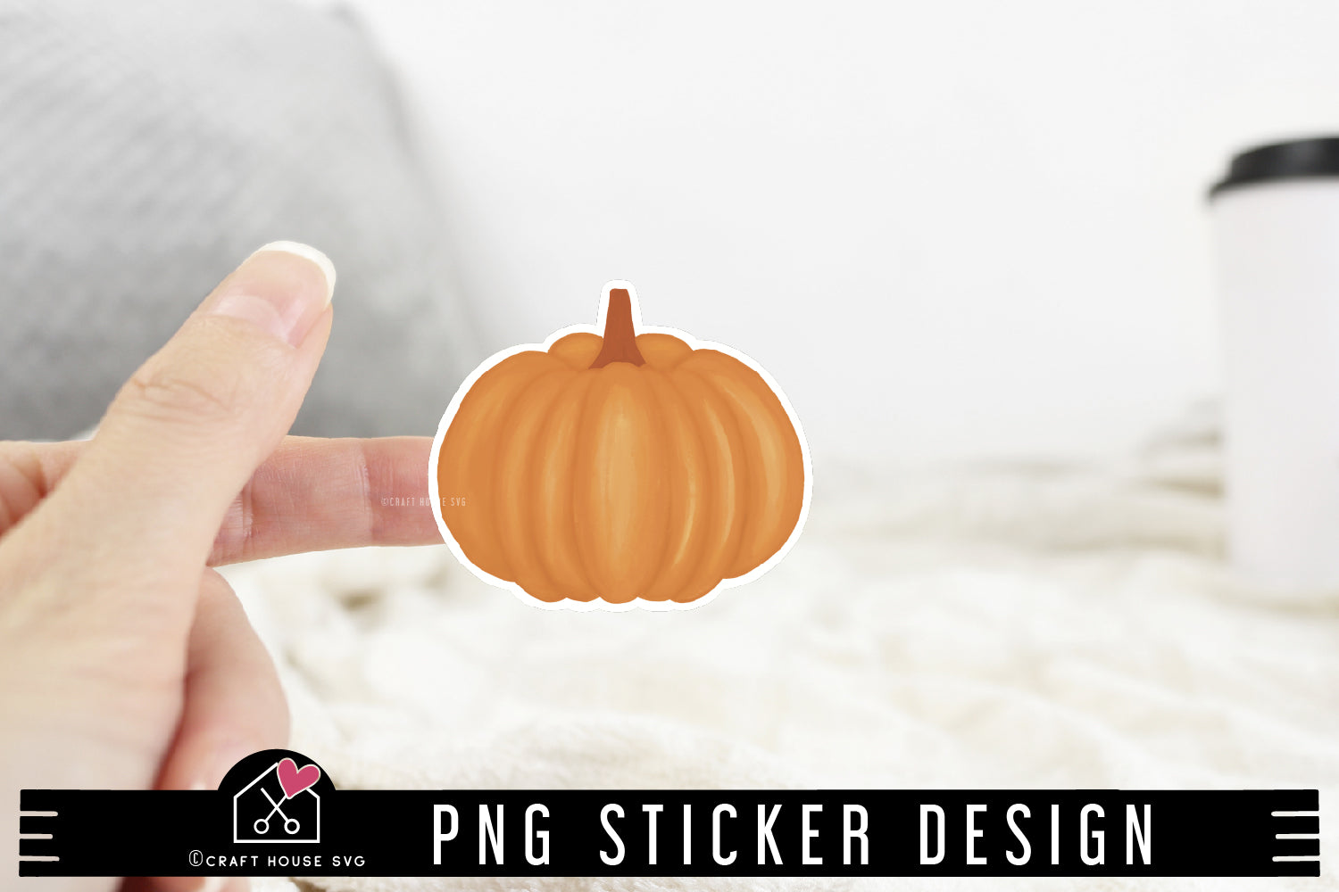 FREE Pumpkin Fall Sticker Design PNG file | FB272