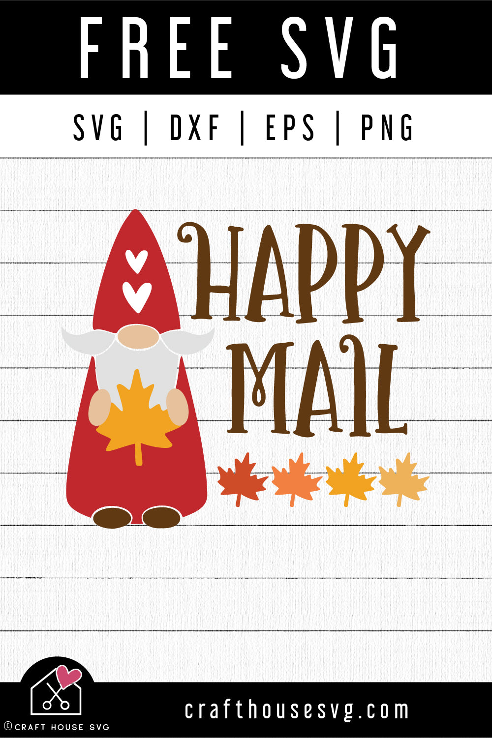 FREE Happy mail Fall gnome SVG | FB276