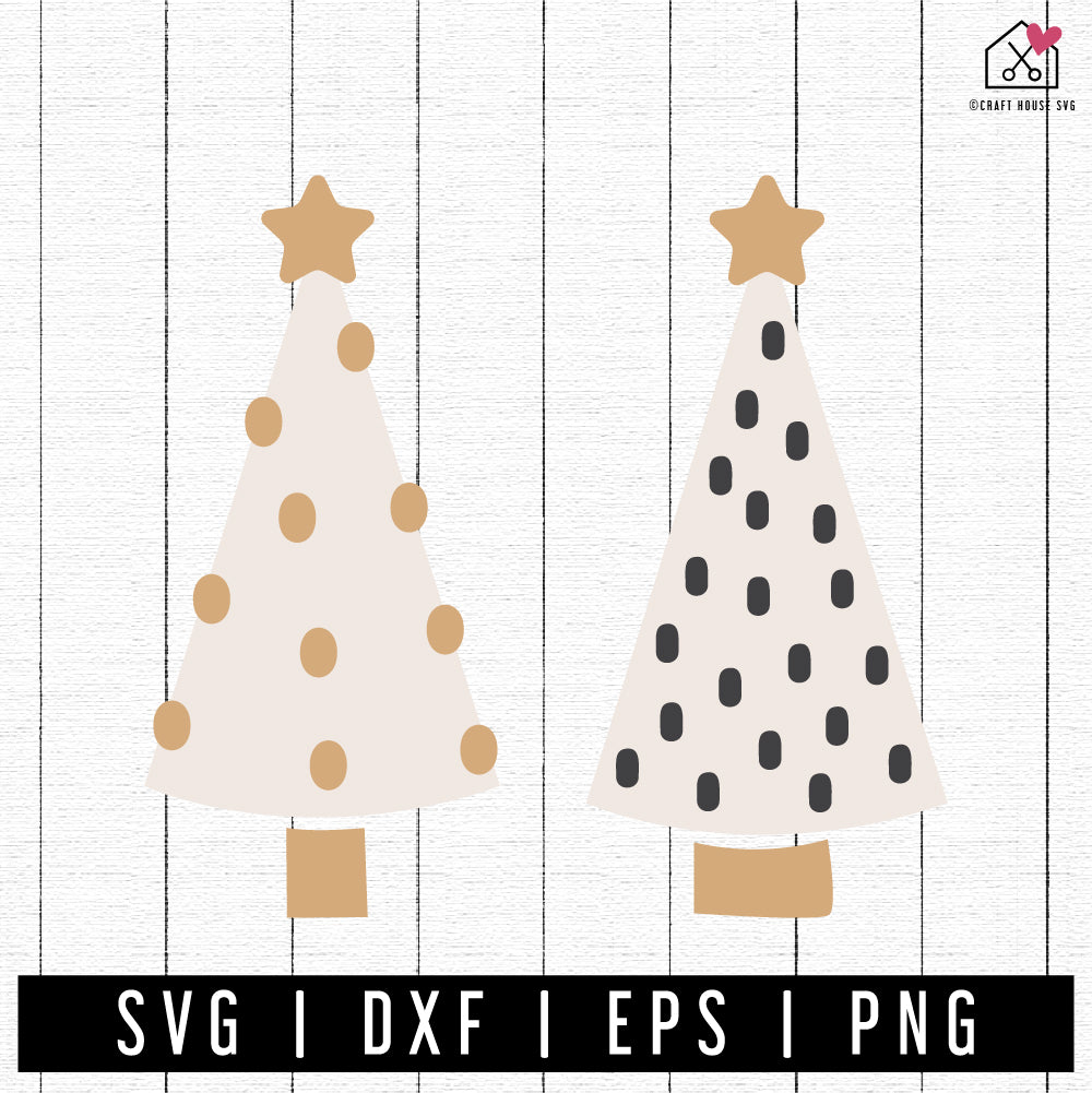 FREE Scandinavian Style Christmas Tree SVG | A Christmas SVG cut file FB372
