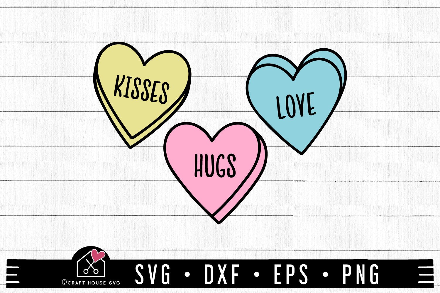 FREE Candy Heart SVG Valentine cut file FB385