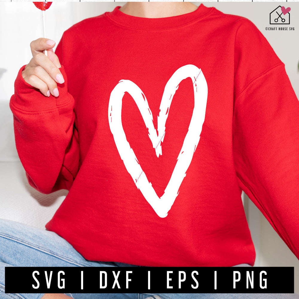 FREE Distressed Heart SVG Valentine shirt cut file FB393