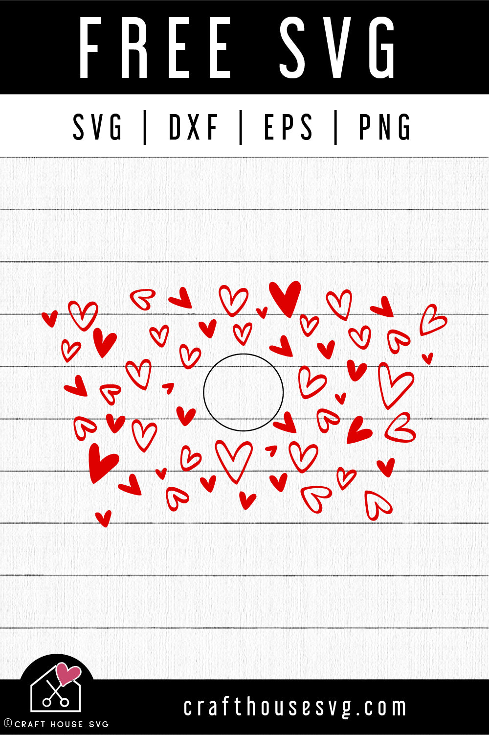 FREE Heart Cold Cup Wrap 24oz SVG Wrap Cut File FB399